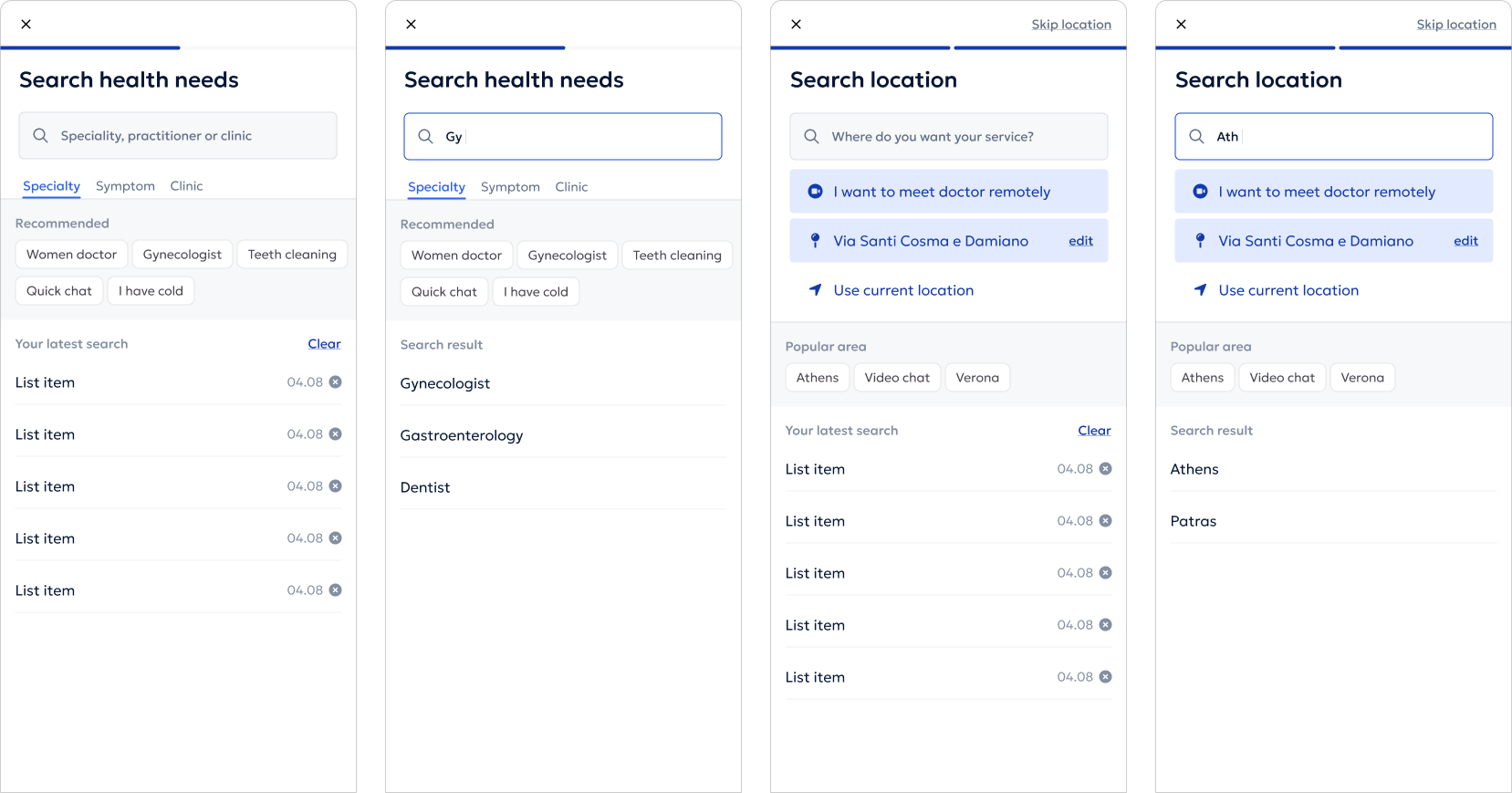 V2 Search Flow — 4 states