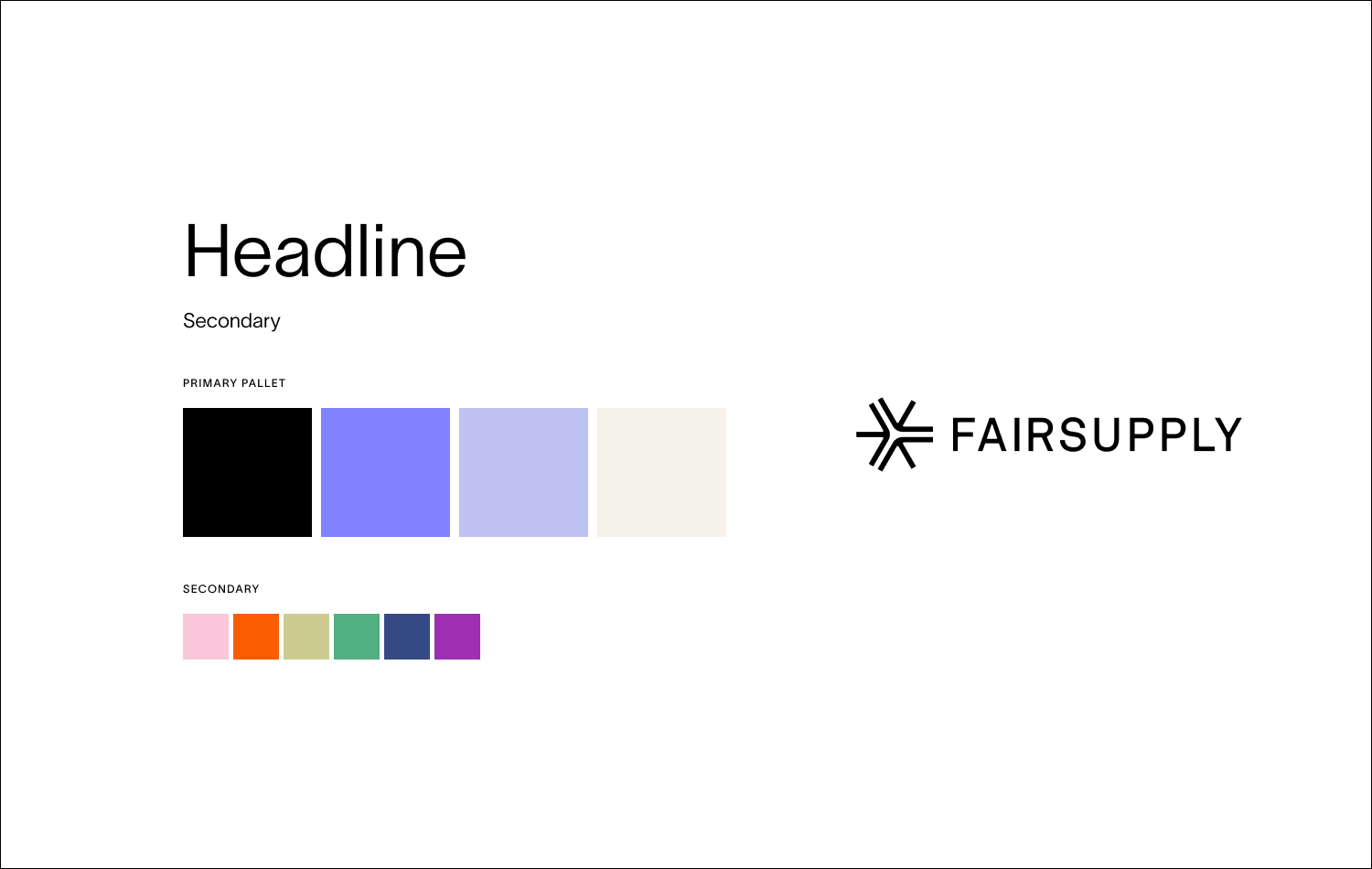 FairSupply new brand visual direction