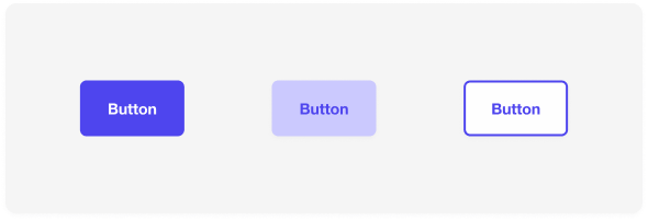 Button component system — all variants and states