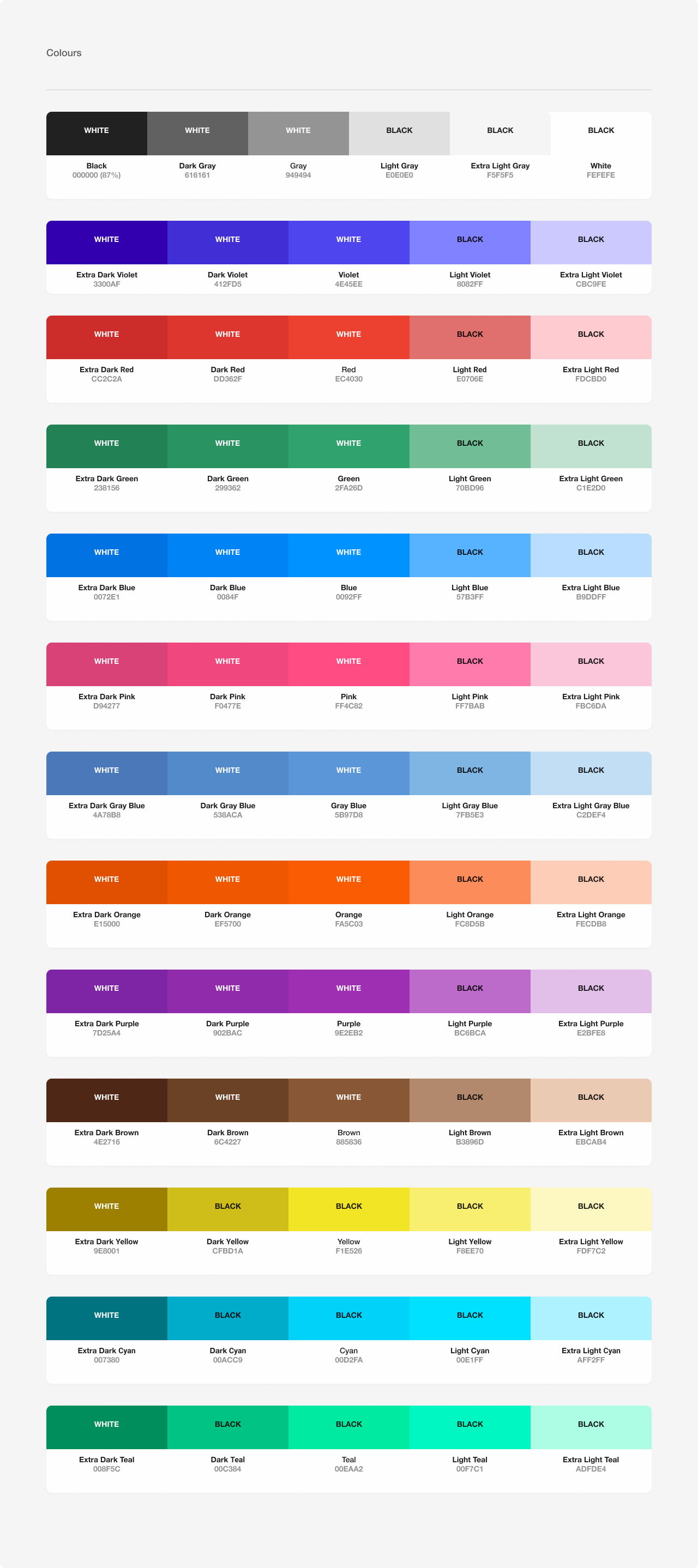 FairSupply design system — color palette