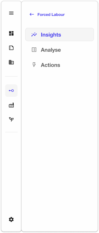Navigation iteration — module drill-down