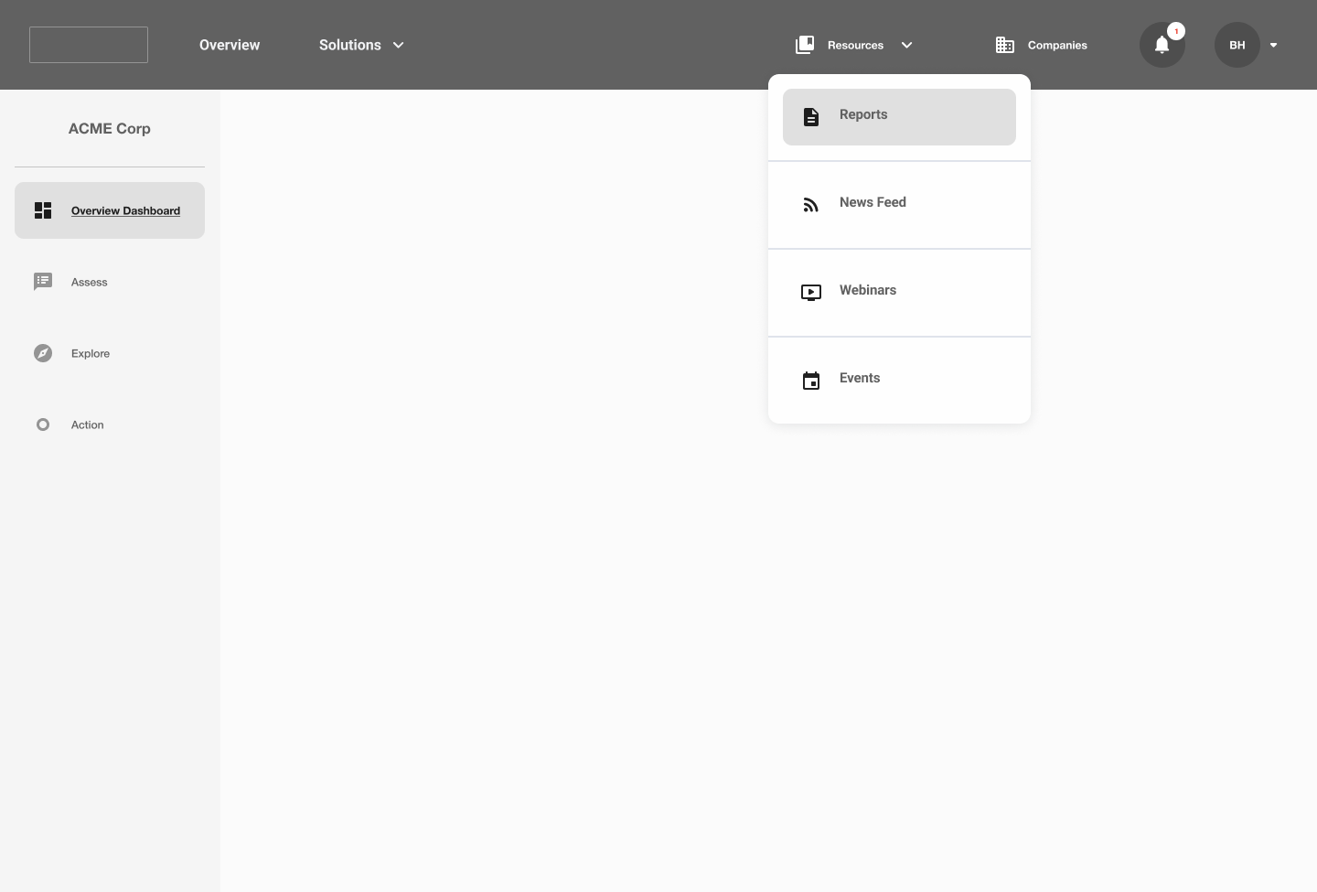 Navigation menu tests