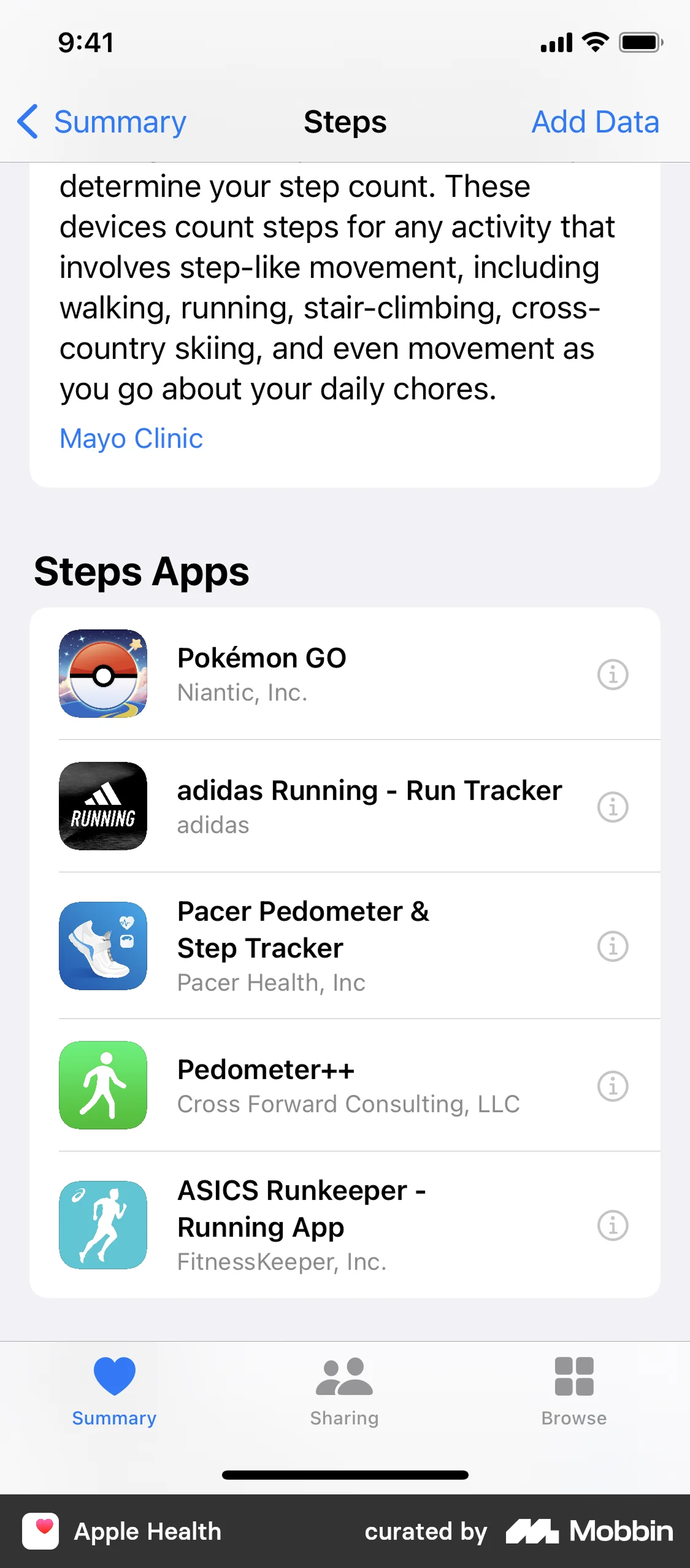 Apple Health benchmark 3